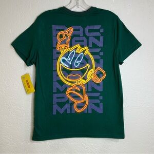Pac-Man Graphic T-Shirt Green Size 18 (Fits Youth / Teen)
